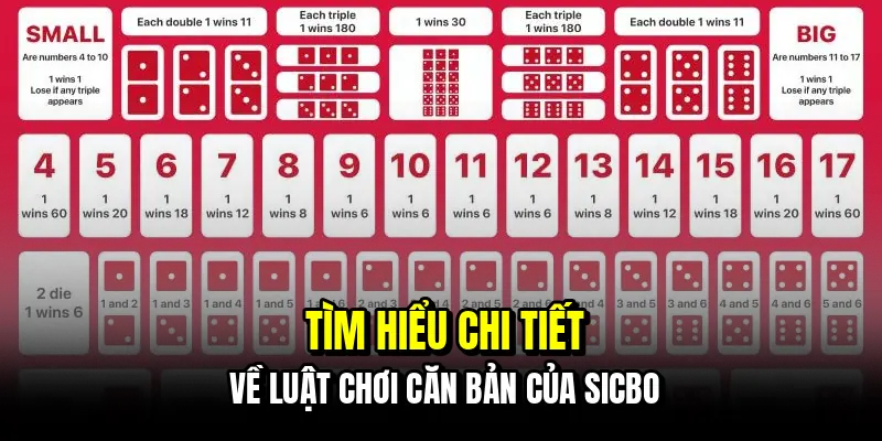 Sicbo - Chiến Thuật Thắng 8/10 Ván Cực Đỉnh Tại Sảnh C168 6 Tìm hiểu chi tiết về luật chơi căn bản của sicbo